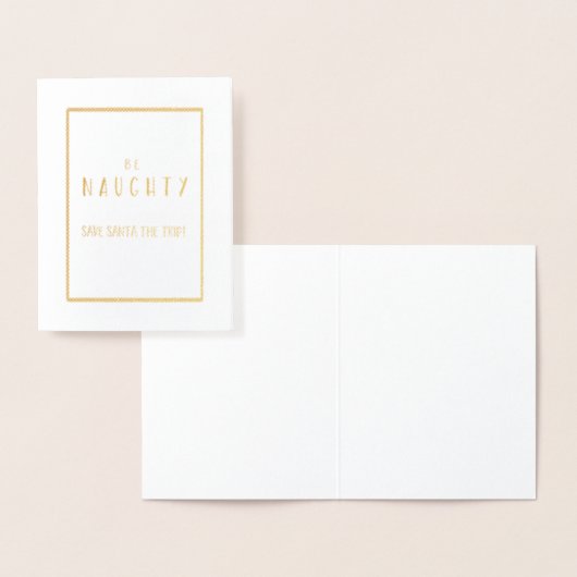 Grappige kerst Kaart - wees stout! (Display)