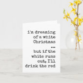 Grappige kerst Kaart, wijnliefhebber Quote Kaart (Gele Bloem)