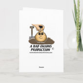 Grappige kerst Kaarten: Cheeky Elves Feestdagen Kaart (Achterkant)