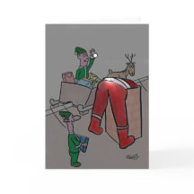Grappige kerst Kaarten: Cheeky Elves
