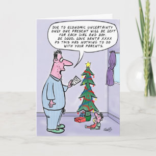 Grappige kerst Kaarten: het aanhalen van de riem Feestdagen Kaart