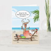 Grappige kerst Kaarten | Santa Holiday Warm Wishes (Voorkant)