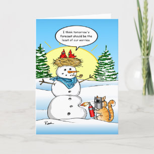 Grappige kerst Kaarten   Tabby Cat Holiday Greetin