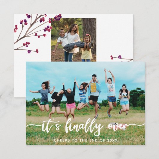 Grappige Kerst Kaarten Vakantie Kaarten Wit (Voorkant / Achterkant)