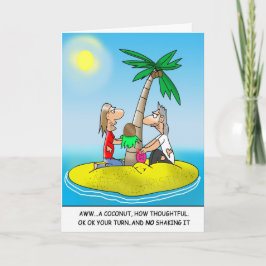 Grappige kerst Kaarten: Woestijneiland Kerst Feestdagen Kaart