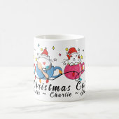 Grappige Kerst Katten Ik Monogram Kerstmis Partij Koffiemok (Center)