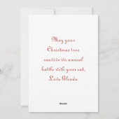 Grappige Kerst Katten Kat Liefhebber Kerstmis Feestdagenkaart (Achterkant)