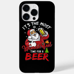 Grappige kerst Kerstman Drinkt Bier Geweldig Case-Mate iPhone 14 Pro Max Hoesje