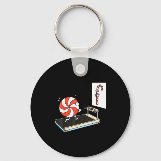 Grappige Kerst Kerststok Pepermunt Snoep Humor Sleutelhanger (Voorkant)