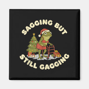 Grappige Kerst Kikker Slap Hangend Maar Toch Nog B Magneet