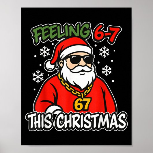 Grappige Kerst Kinderen 6-7 67 Zes Zeven Meme Jong Poster (Voorkant)
