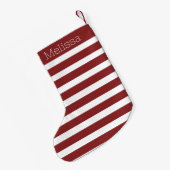 Grappige Kerst Kip Rode Strepen Kleine Kerstsok (Achterkant (Hangend))