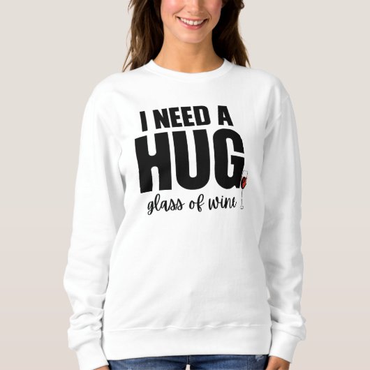 Grappige kerst knuffel glas wijn trui (Voorkant)