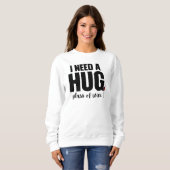 Grappige kerst knuffel glas wijn trui (Voorkant volledig)