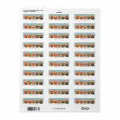 Grappige kerst Koe retour adreslabels Etiket (Full Sheet)