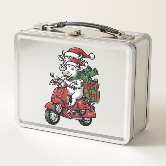 Grappige Kerst Koerijdende Scooter Vintage Design_ (Voorkant)