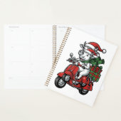 Grappige Kerst Koerijdende Scooter Vintage Design_ Planner (Display)