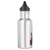 Grappige Kerst Koerijdende Scooter Vintage Design_ Waterfles (Links)
