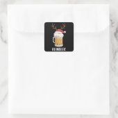 Grappige Kerst Koppel Matchende Vakantie  Vierkante Sticker (Tas)