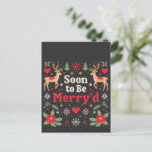 Grappige Kerst Koppels Briefkaart (Staand voorkant)