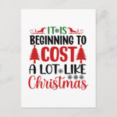 Grappige kerst kost kunst feestdagenkaart (Voorkant)