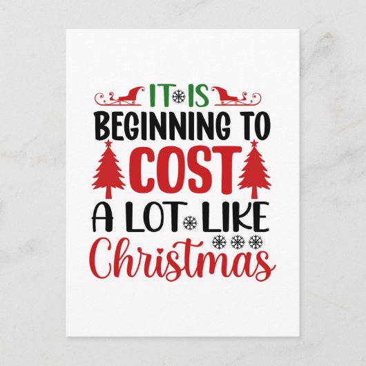 Grappige kerst kost kunst feestdagenkaart (Voorkant)