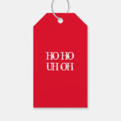 grappige kerst kous kat cadeaulabel (Achterkant)