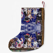 Grappige kerst kous met Happy Animal Party Kleine Kerstsok (Achterkant)