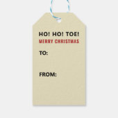 Grappige kerst kous Stuffers Cadeaulabel (Achterkant)