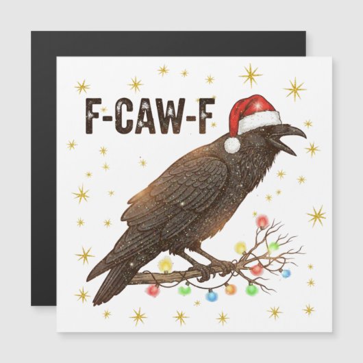 Grappige Kerst Kraai Raaf F-CAW- F (Voorkant / Achterkant)