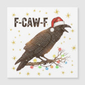 Grappige Kerst Kraai Raaf F-CAW- F (Voorkant)