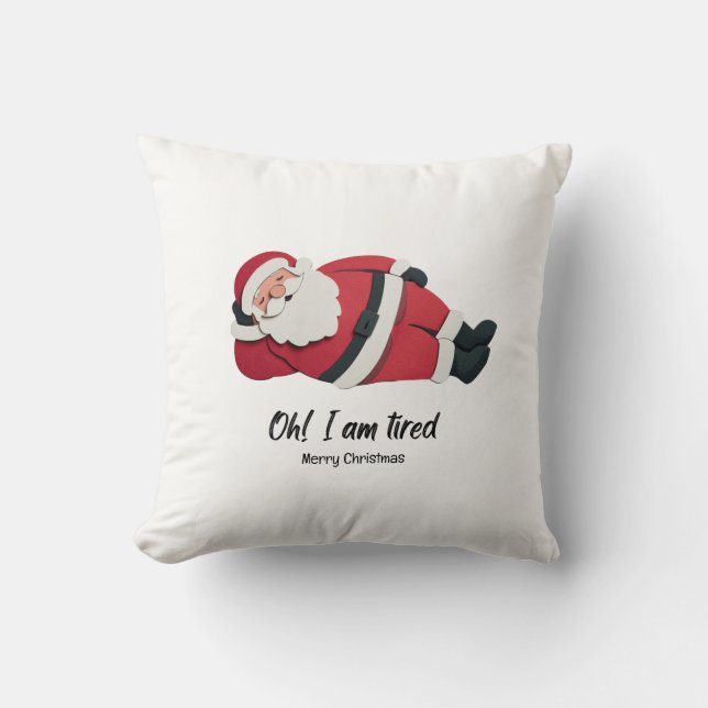 Grappige kerst kussensloop santa humoristisch scha kussen (Voorkant)