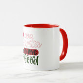 Grappige kerst lieve kerstman mok (Voorkant rechts)