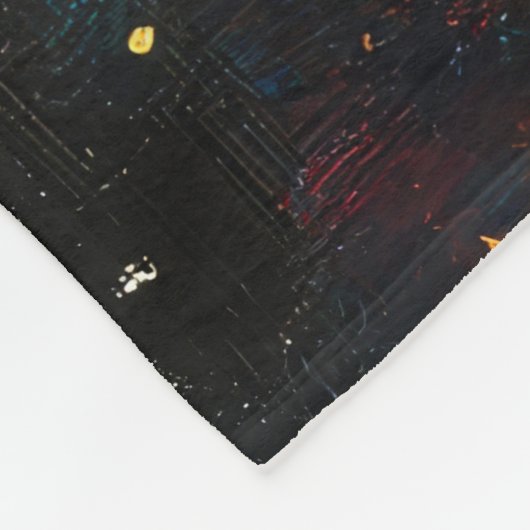 Grappige kerst maan galaxy viering fleece deken (Hoek)