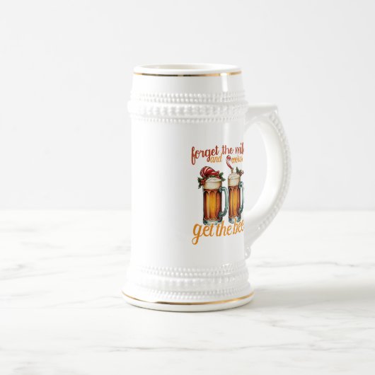 Grappige kerst melk koekje bier woordkunst bierpul (Voorkant rechts)