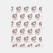 Grappige kerst-meme zes zeven 67 6 7 vakantie fleece deken (Voorkant)