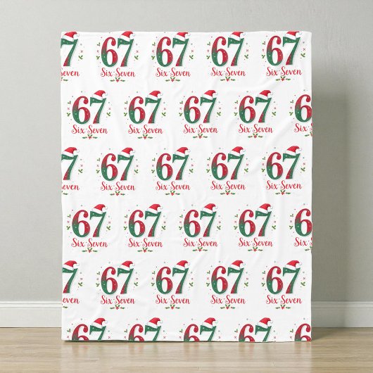 Grappige kerst-meme zes zeven 67 6 7 vakantie fleece deken