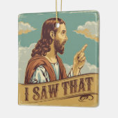Grappige Kerst Memes, Jezus ik zag dat Keramisch Ornament (Links)