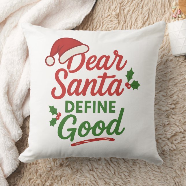 Grappige Kerst Meneer de Kerstman Definieer Goed Kussen (Deken)