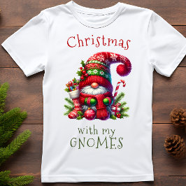 Grappige kerst met mijn kabouters vakantie t-shirt