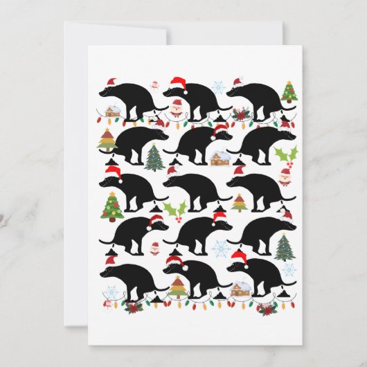 Grappige kerst met poepende honden feestdagenkaart (Voorkant)
