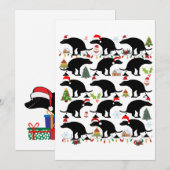 Grappige kerst met poepende honden feestdagenkaart (Voorkant / Achterkant)