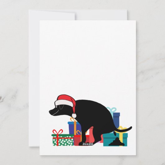 Grappige kerst met poepende honden feestdagenkaart (Achterkant)