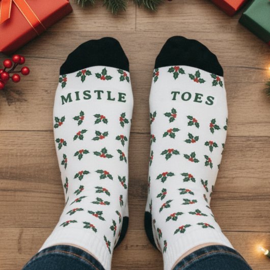Grappige Kerst Misteletoe Kousen Sokken