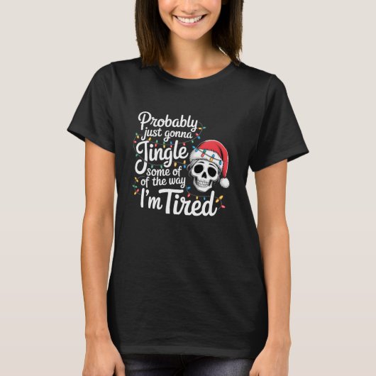 Grappige Kerst Moeder Fun Kerstmis Schedel Vrouwen T-shirt (Voorkant)