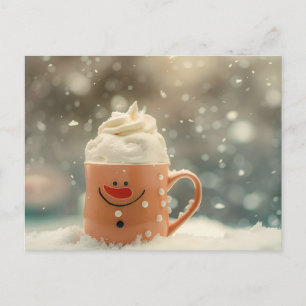 Grappige kerst Mok als Snowmann Briefkaart