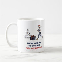 Grappige kerst mok voor een hardloopster voor een