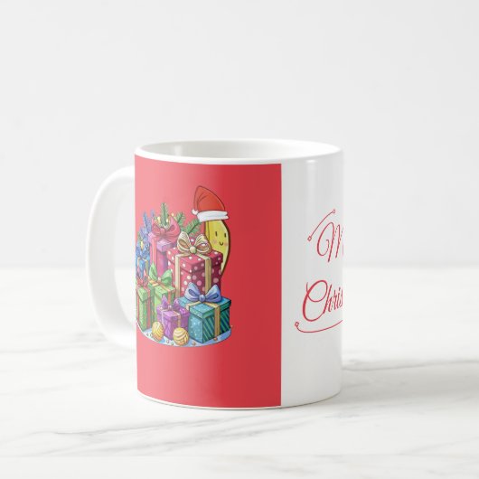 Grappige kerst Mok Vrolijk kerstcadeau (Voorkant links)