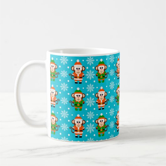 Grappige Kerst Monkey  Koffiemok (Links)