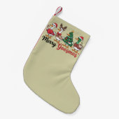 Grappige Kerst Mooie Kerstman Gans Kleine Kerstsok (Voorkant (Hangend))